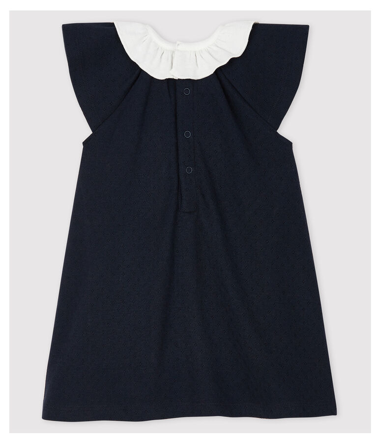 Baby-Bodykleid mit Kragen f&uuml;r M&auml;dchen blau SMOKING