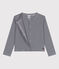 Kinder-Cardigan aus Baumwolle mit Streifen blau SMOKING/weiss MARSHMALLOW