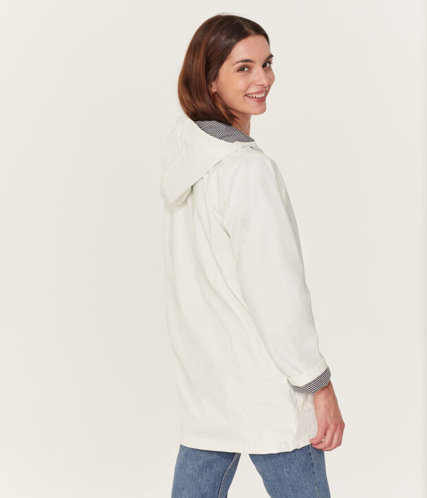 Ikonische regenjacke unisex weiss