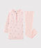 Langärmeliges Nachthemd mit Pinguin-Muster aus Doppeljersey für Mädchen rosa MINOIS/weiss MULTICO