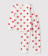 Kinderpyjama aus Molton mit Herzmotiv