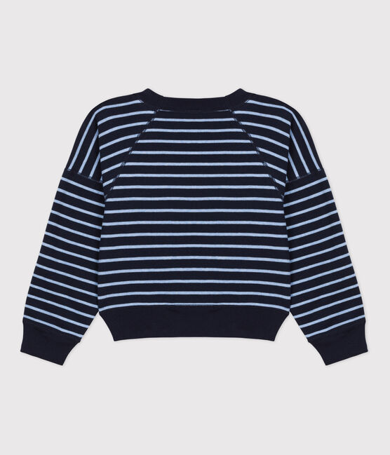 Kinder-Sweatshirt aus Baumwolle für Mädchen/Jungen blau SMOKING/ SKY CHINE