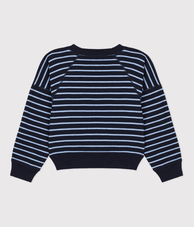 Kinder-Sweatshirt aus Baumwolle f&uuml;r M&auml;dchen/Jungen blau/blau