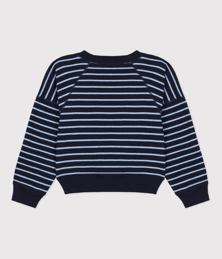 Kinder-Sweatshirt aus Baumwolle f&uuml;r M&auml;dchen/Jungen blau/blau