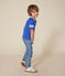 Kurzärmeliges Kinder-T-Shirt aus feinem Jersey für Jungen blau CALVIN