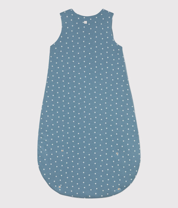 Babyschlafsack aus Baumwolle mit Sternenmotiv blau/naturfarben
