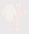 Baby-Set aus bedruckter Baumwolle weiss MARSHMALLOW/rot PEPS