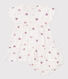 Kurzärmeliges Babykleid und Bloomer aus Baumwolle mit Herzmotiv