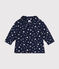 Baby-Hemd aus Flanell blau MEDIEVAL/weiss MARSHMALLOW