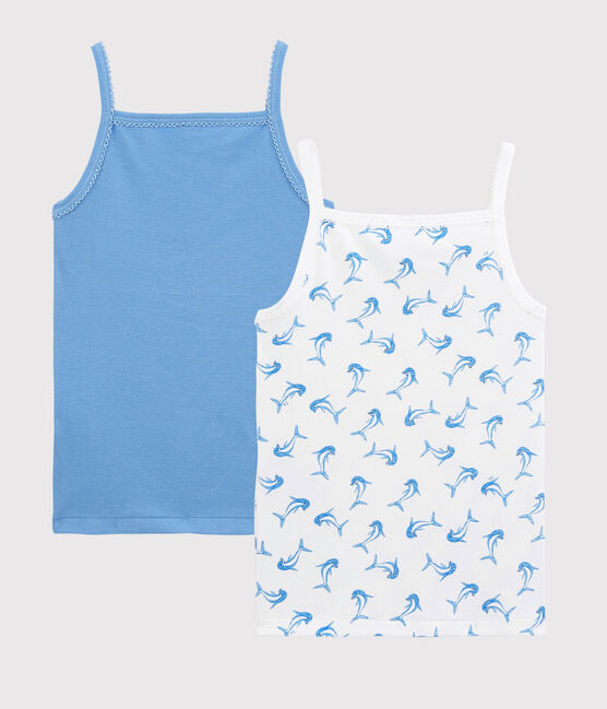 2er-Set Spaghetti-Tops mit Delfin-Motiv für Mädchen variante 1