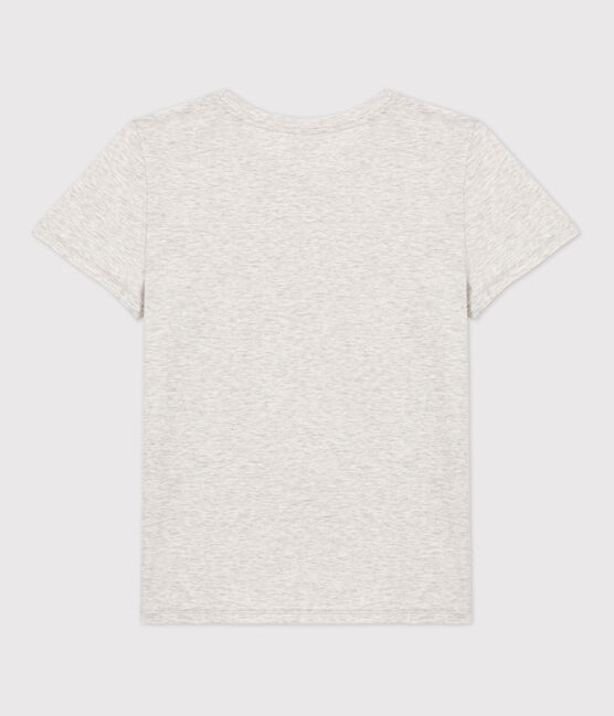 T-Shirt DAS GERADE mit Rundhalsausschnitt aus Bio-Baumwolle für Damen grau BELUGA CHINE