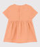 Kurzärmeliges Babykleid aus Baumwollgaze rosa SIENNA