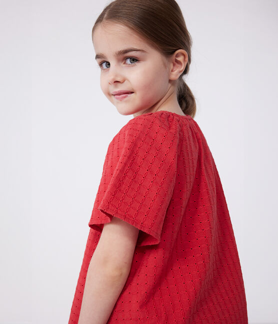 Kurzärmelige Kinder-Bluse mit Blumenmuster SPI