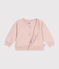 Baby-Teddyjacke aus gestepptem Doppeljersey rosa SALINE