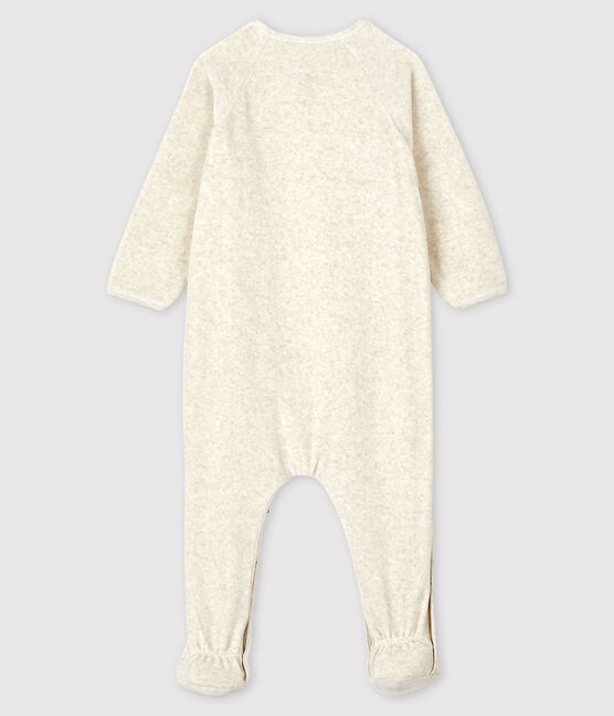 Baby-Strampler aus Nicki für Mädchen mit Katzenmotiv beige MONTELIMAR CHINE