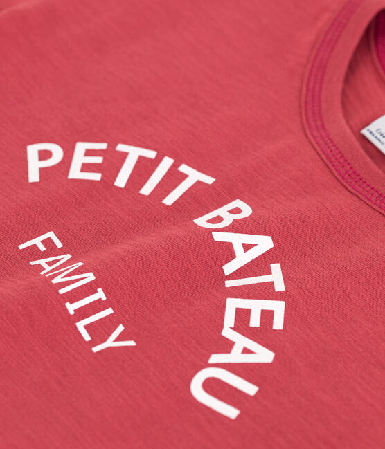 Bedrucktes Kinder-T-Shirt aus Baumwolle für Jungen rosa PAPI