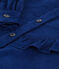 Langärmelige Kinderbluse aus Feincord für Mädchen BLEU FONCE