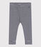 Baby-Leggings aus Baumwolle mit Ringelstreifen blau SMOKING/weiss MARSHMALLOW