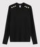 Damenpullover aus Wolle schwarz NOIR