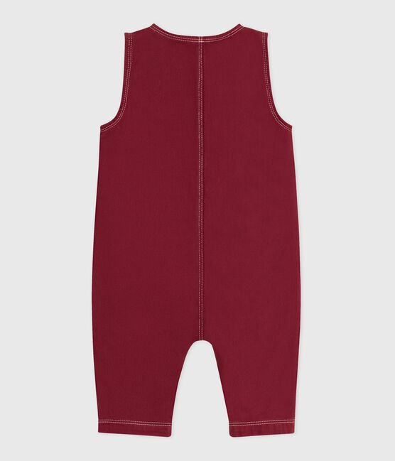 Langer Baby-Overall aus einfarbigem Denim AMARANTE