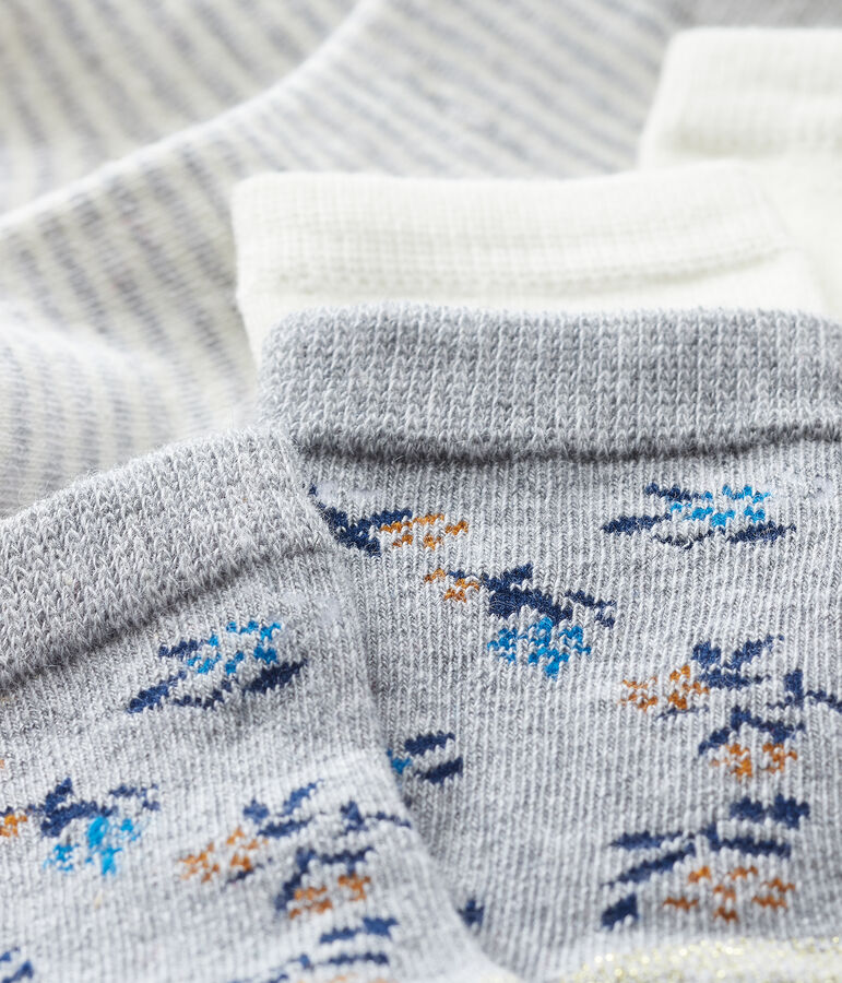 3er-Set Babystr&uuml;mpfe M&auml;dchen grau