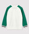 Kinder-Cardigan aus Molton für Jungen weiss MARSHMALLOW/weiss MULTICO