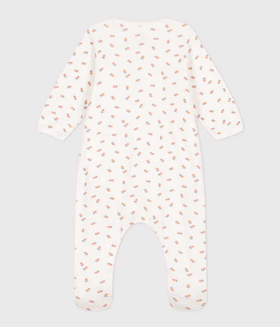 Baby-Bodyjama aus Doppeljersey mit Blumen weiss MARSHMALLOW/weiss MULTICO