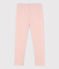 Leggins mit Ringelstreifen aus Wolle und Baumwolle für Mädchen rosa CHARME/weiss MARSHMALLOW