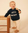 Baby-Sweatshirt aus Molton blau SMOKING