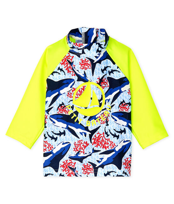 Umweltfreundliches Anti-UV-T-Shirt mit LSF 50+ Baby Jungen blau SMOKING/weiss MULTICO