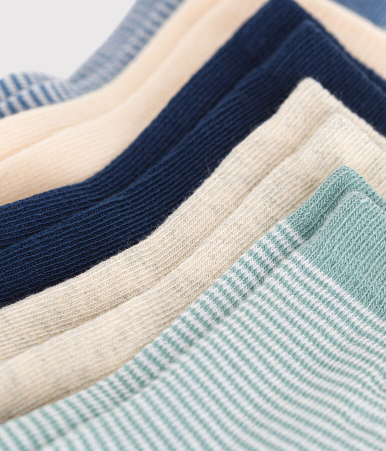 5er-Set Baby-Socken aus Baumwolle mit Ringelstreifen vielfarbig