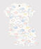 Kurzer Kinderpyjama aus Baumwolle mit Regenbogen-Printmotiv weiss MARSHMALLOW/weiss MULTICO