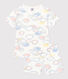 Kurzer Kinderpyjama aus Baumwolle mit Regenbogen-Printmotiv