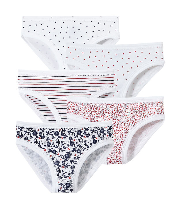 M&auml;dchen-Slips im 5er-Set weiss