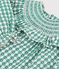 Lang&auml;rmeliges Baby-Kleid aus Baumwolle mit Vichy-Muster gr&uuml;n/weiss