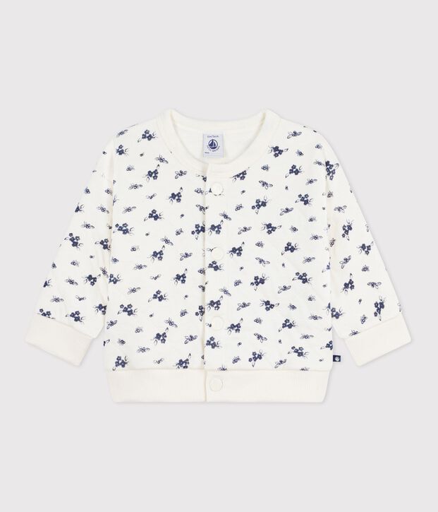 Baby-Cardigan aus Baumwolle mit Blumenmotiv blau/blau