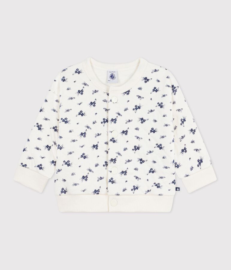 Baby-Cardigan aus Baumwolle mit Blumenmotiv blau/blau