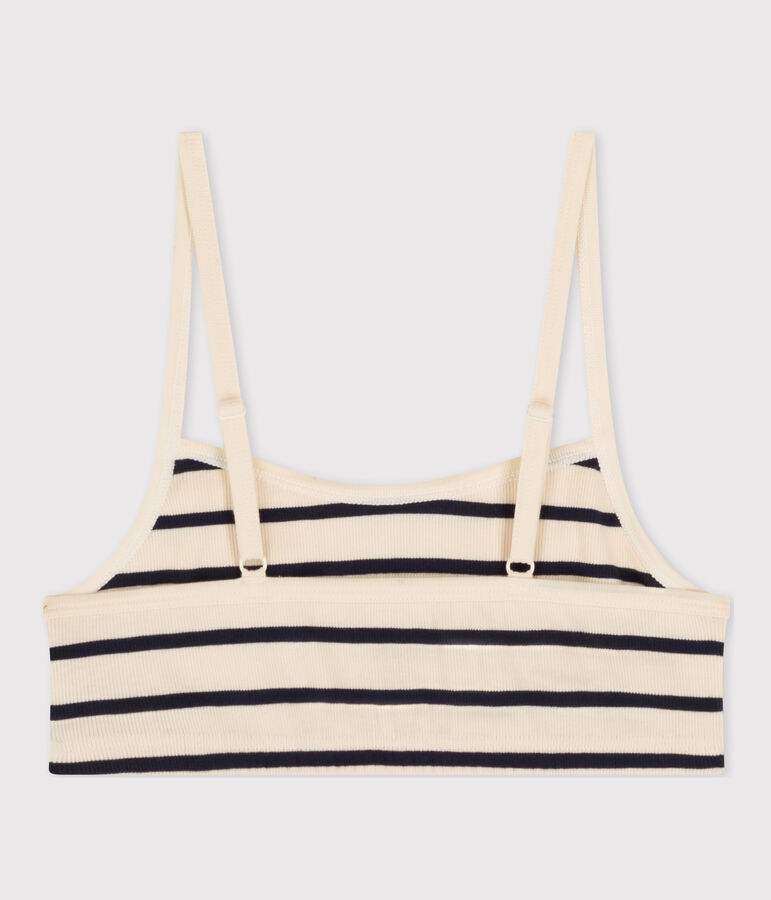 Bustier ohne B&uuml;gel f&uuml;r Damen weiss AVALANCHE/blau SMOKING