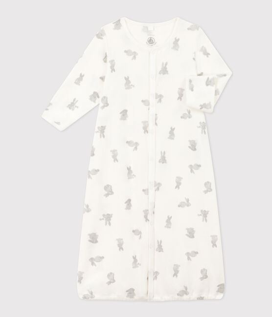 Bedruckter Kombi-Overall aus Baumwolle weiss MARSHMALLOW/grau GRIS