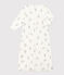 Bedruckter Kombi-Overall aus Baumwolle weiss MARSHMALLOW/grau GRIS