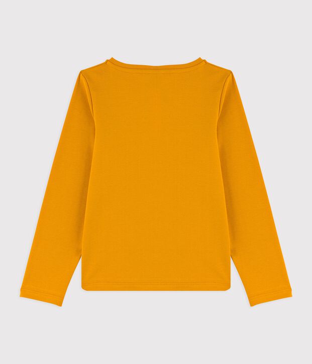 Lang&auml;rmeliges Kinder-T-Shirt aus Baumwolle f&uuml;r M&auml;dchen gelb