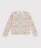 Kinder-Cardigan aus Baumwolle mit Blumenmuster weiss/vielfarbig