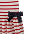Gestreiftes Mädchen-Kleid weiss MARSHMALLOW/rot TERKUIT