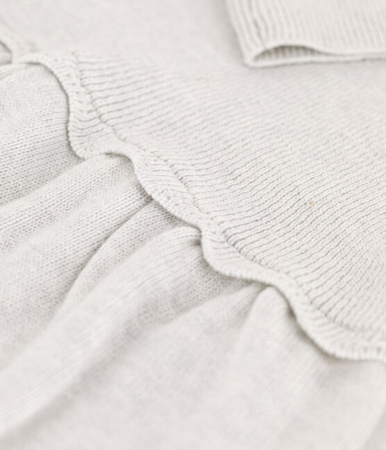 Baby-Kleid aus Wolle und Baumwolle für Mädchen beige MONTELIMAR CHINE