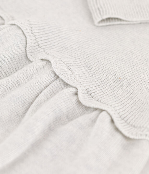 Baby-Kleid aus Wolle und Baumwolle f&uuml;r M&auml;dchen MONTELIMAR CHINE