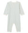 Baby-Strampler ohne Fuß aus Rippstrick für Mädchen weiss MARSHMALLOW/blau CONTES CN