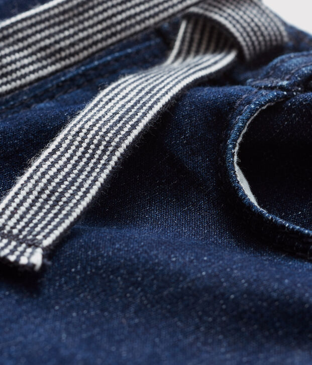 Baby-Denim-Hose aus Molton. blau