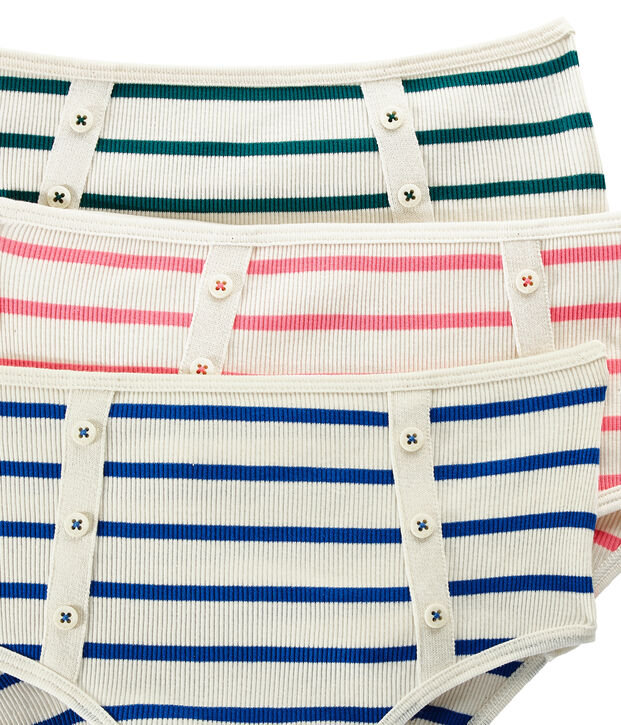 Jedes Set besteht aus 3 hochgeschnittenen Slips damen weiss