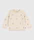 Baby-Pullover aus Wolle und Baumwolle mit bestickten Blumen