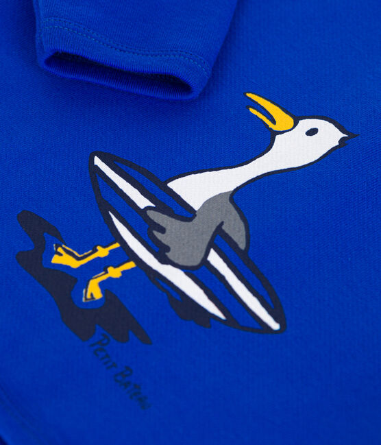 Einfarbiges Baby-Sweatshirt aus Baumwolle blau PERSE